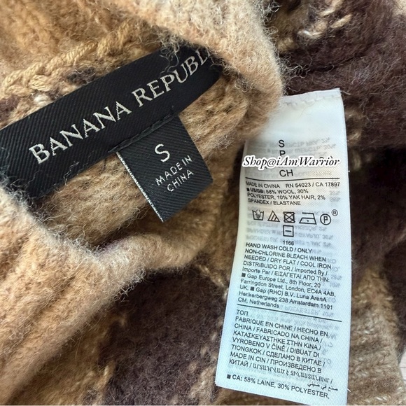 Banana Republic southwestern mock-neck wool pullover sweater *shop@ianwarrior - Picture 10 of 13